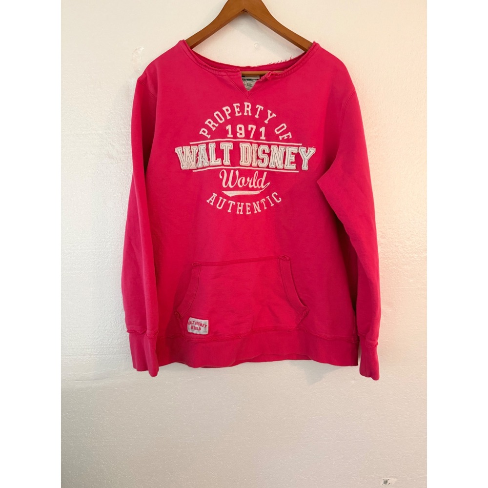 Walt Disney World Sweatshirt Pink Property of 1971 Authentic Graphic Pullover